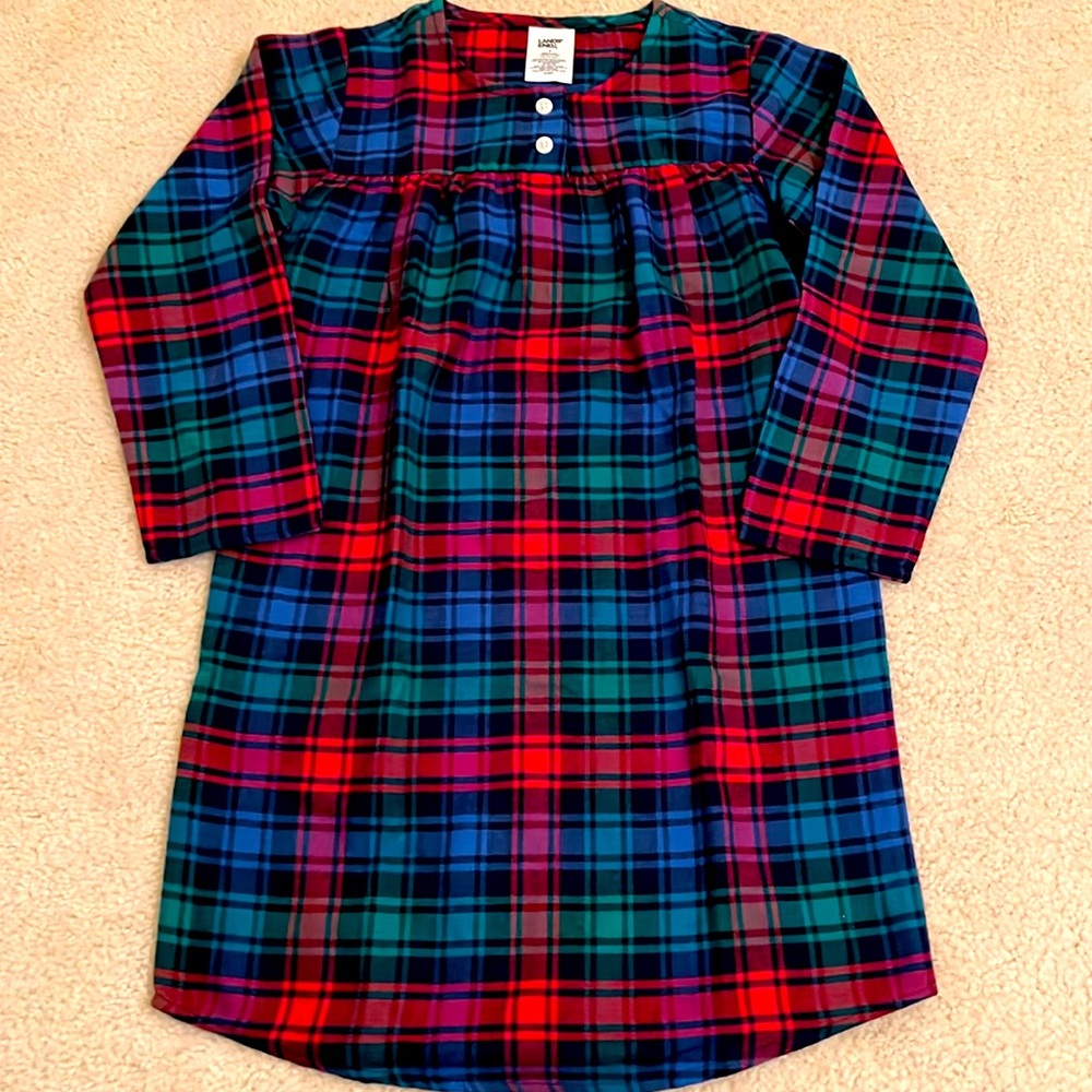 LAND’S END - NWOT Girls Plaid Nightgown (Size 6)